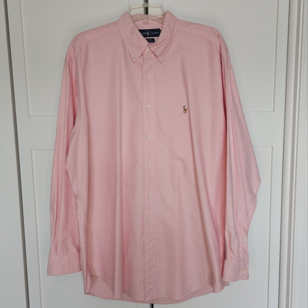 Ralph Lauren 100% Cotton knit Oxford button-down size XL